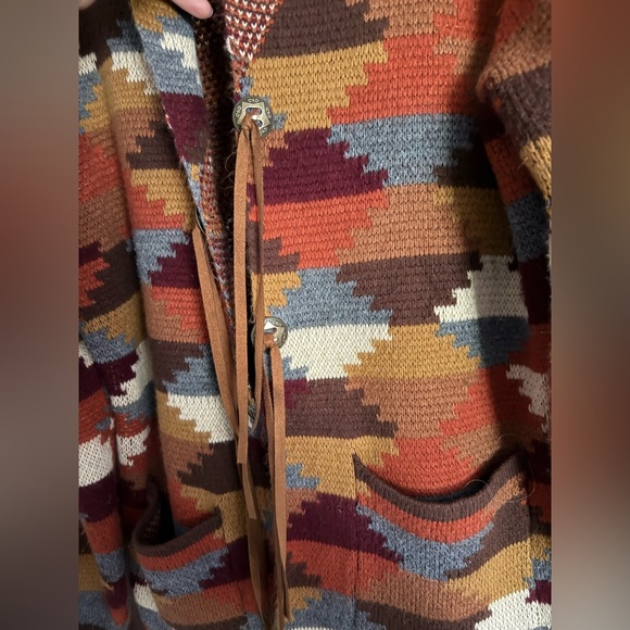 Women's Multicolor Patterned Jacket - Picture 4 of 6